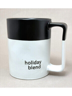 Santa Barbara Design Studio Holiday Blend Mug Black White Modern Ceramic 4.5"